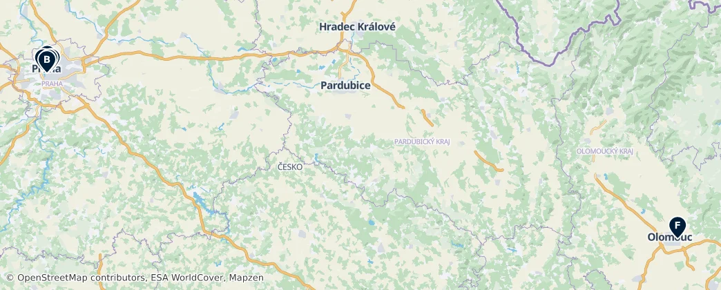 Map of Çek Cumhuriyeti