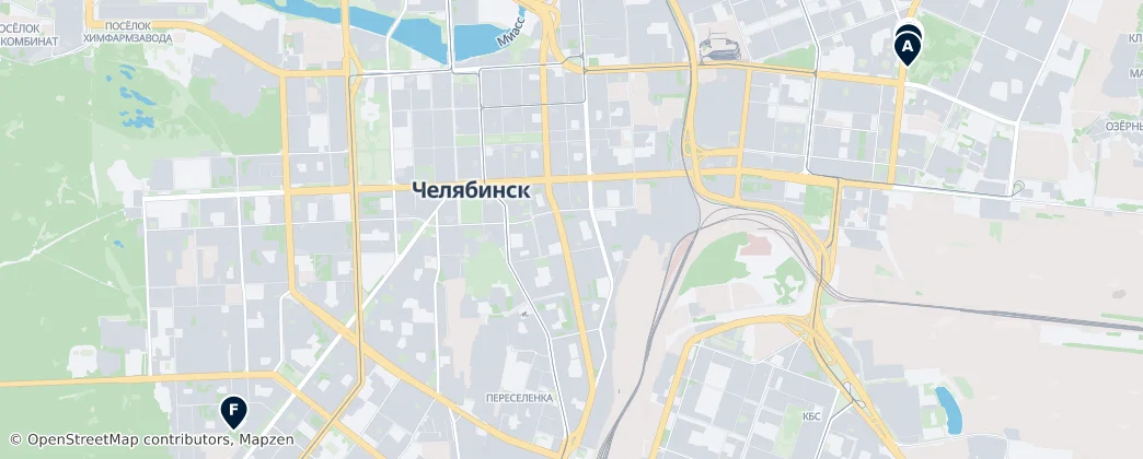 Map of Çelyabinsk