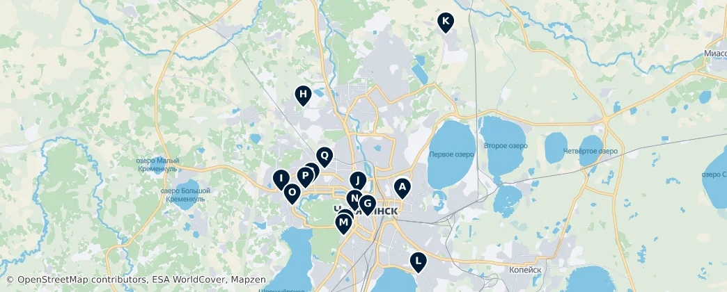 Map of Çelyabinsk