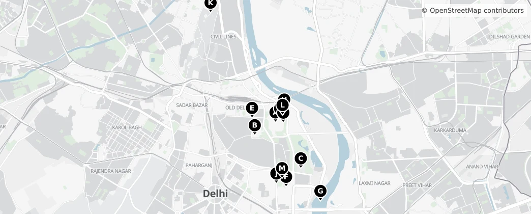 Map of Central Delhi