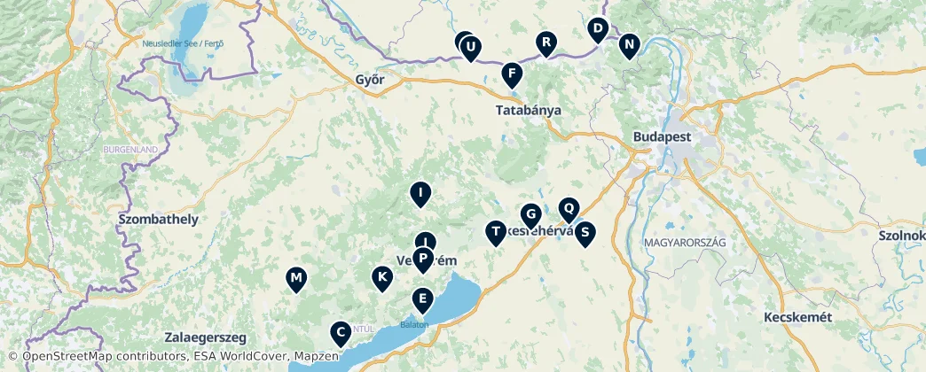 Map of Orta Transdanubia
