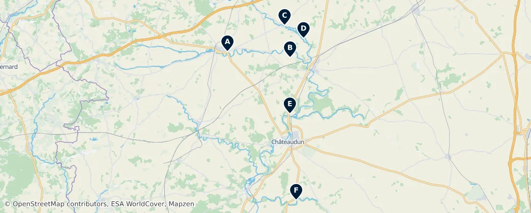 Map of Arrondissement of Châteaudun
