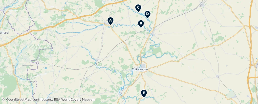 Map of Arrondissement of Châteaudun