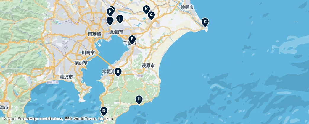 Map of Chiba