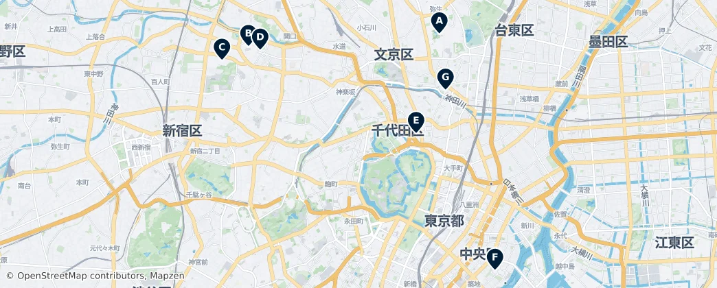 Map of Chiyoda