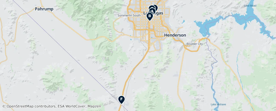 Map of Clark County, Nevada