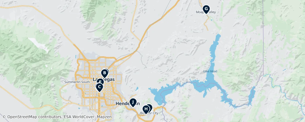Map of Clark County, Nevada