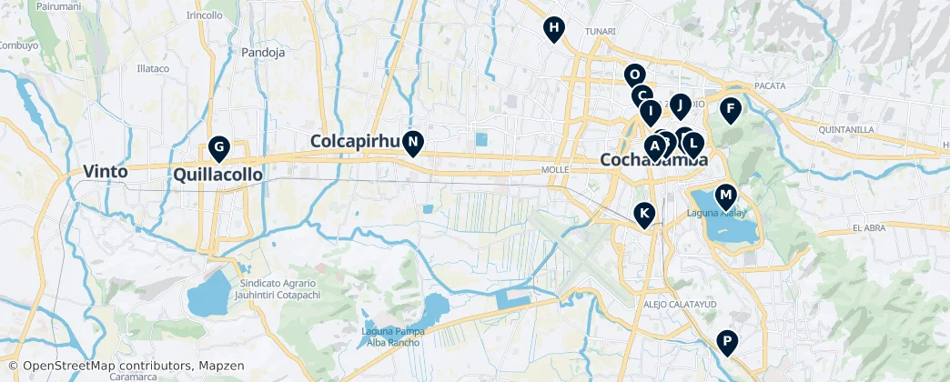 Map of Cochabamba
