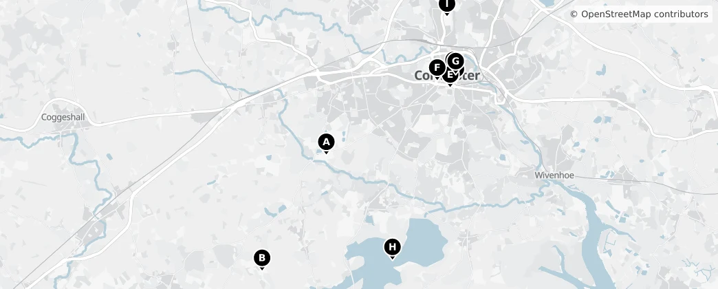 Map of Colchester