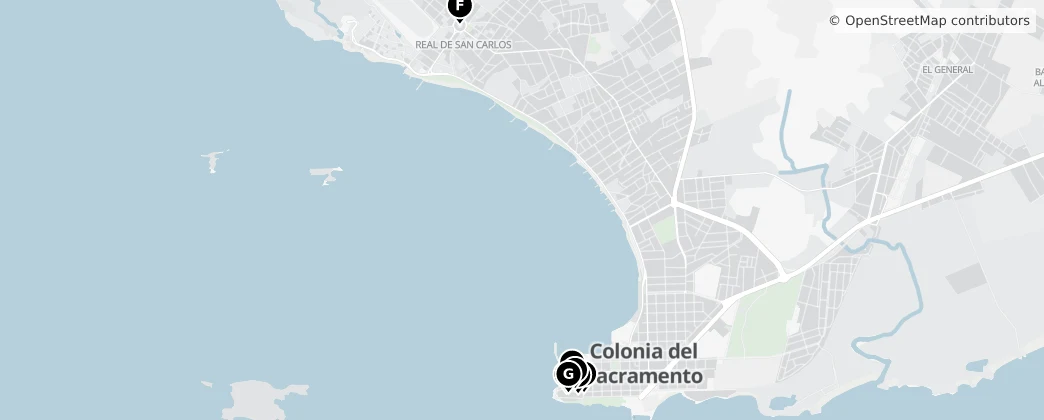 Map of Colonia del Sacramento