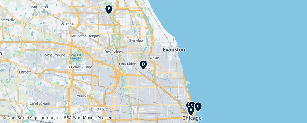Map of Cook County, Illinois