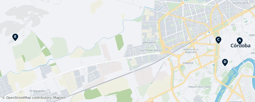 Map of Córdoba, İspanya