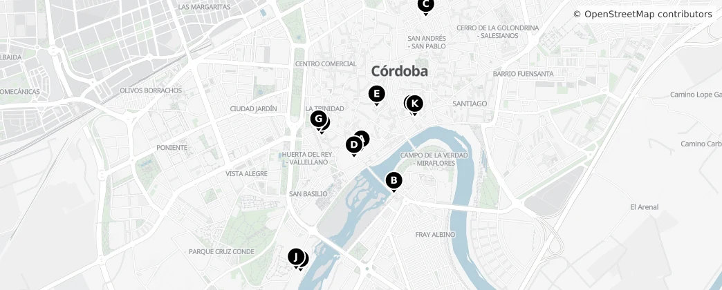 Map of Córdoba, İspanya