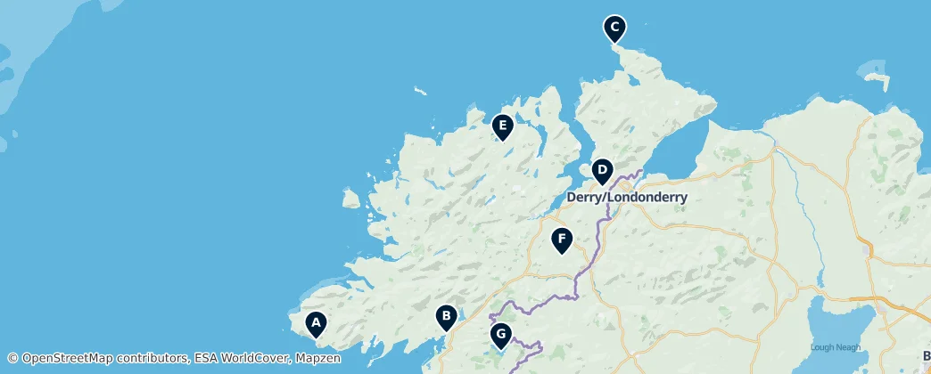 Map of Donegal Kontluğu