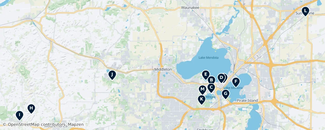Map of Dane County