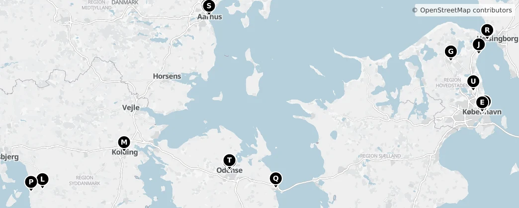 Map of Danimarka