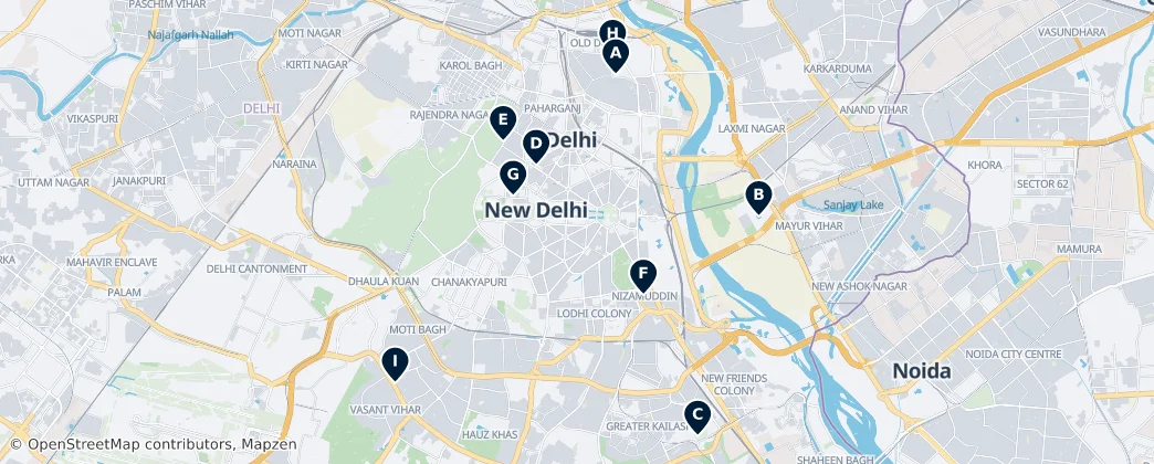 Map of Delhi