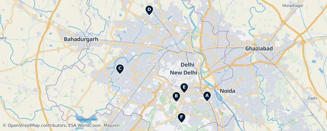 Map of Delhi