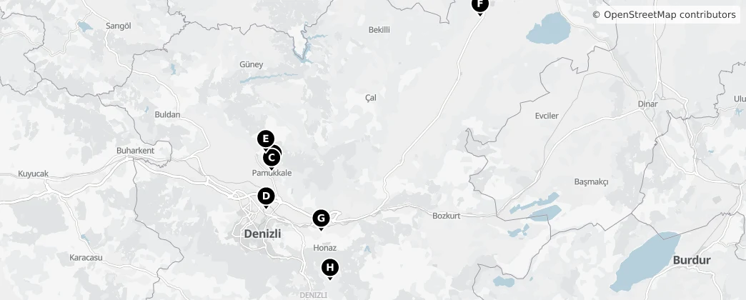 Map of Denizli