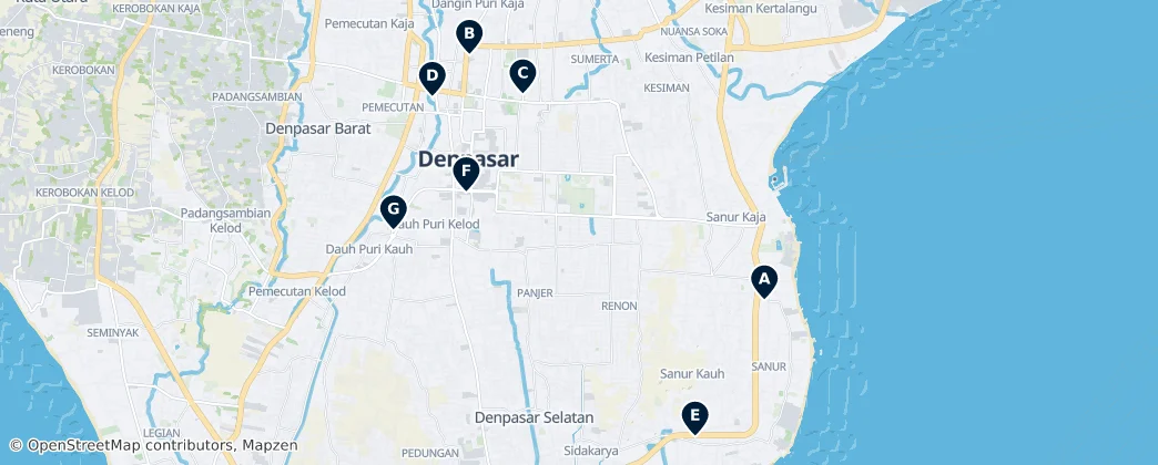 Map of Denpasar