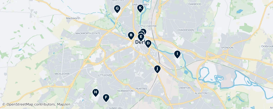 Map of Derby