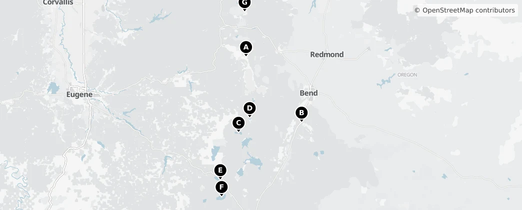 Map of Deschutes National Forest