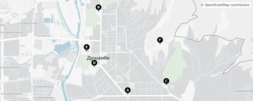 Map of Duşanbe