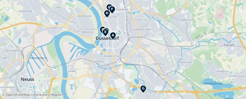 Map of Düsseldorf
