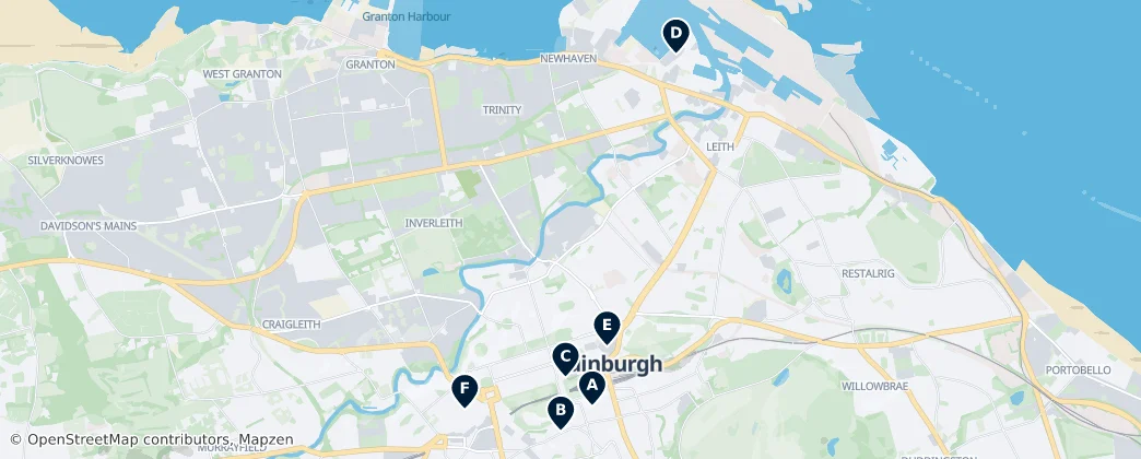 Map of Edinburgh