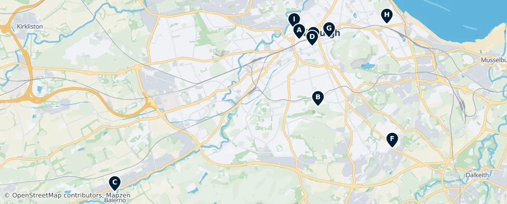 Map of Edinburgh