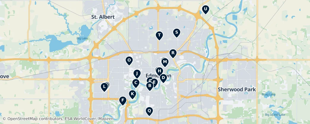 Map of Edmonton