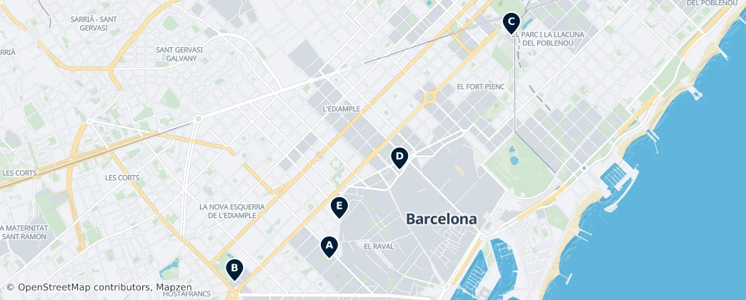 Map of Eixample