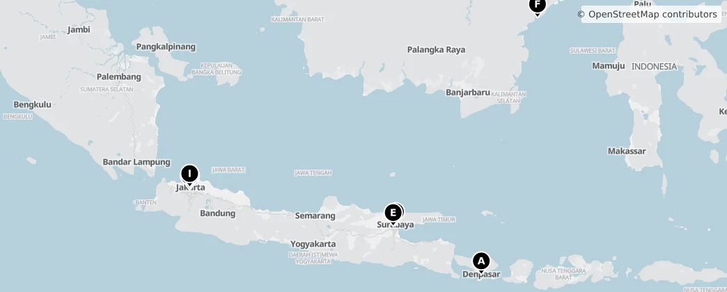 Map of Endonezya