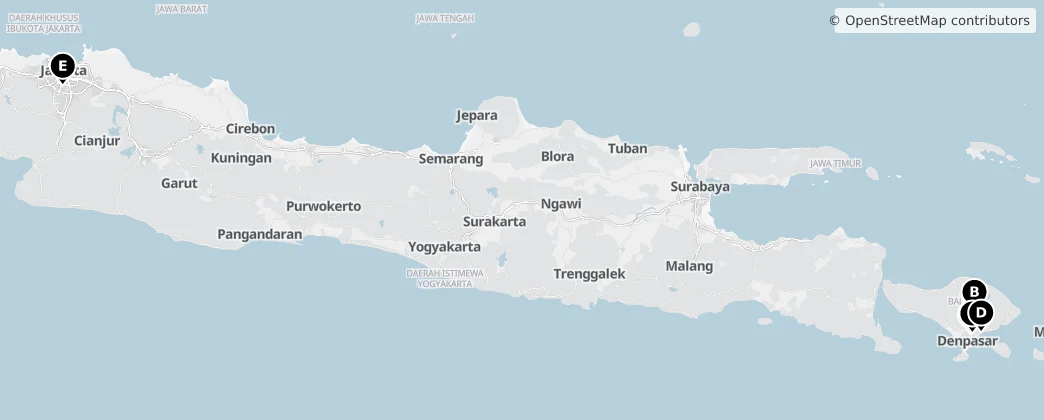 Map of Endonezya
