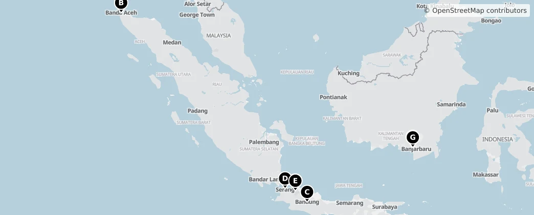 Map of Endonezya