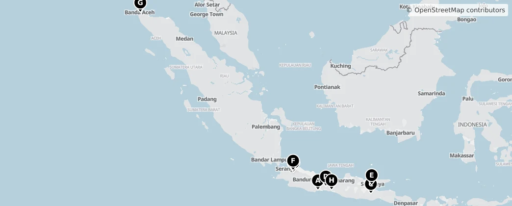 Map of Endonezya