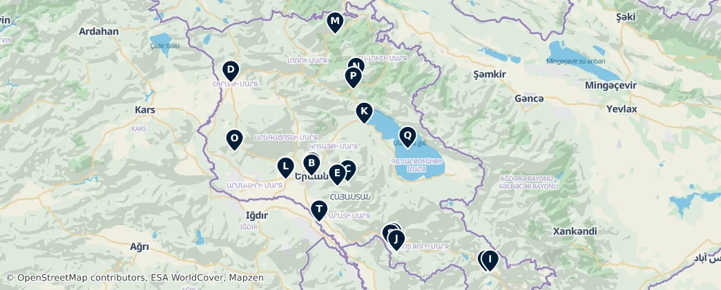 Map of Ermenistan