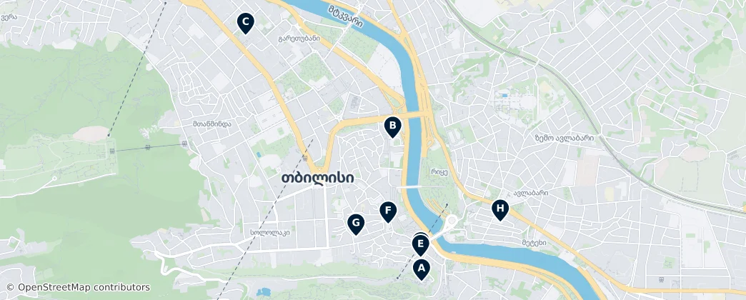Map of Eski Tiflis