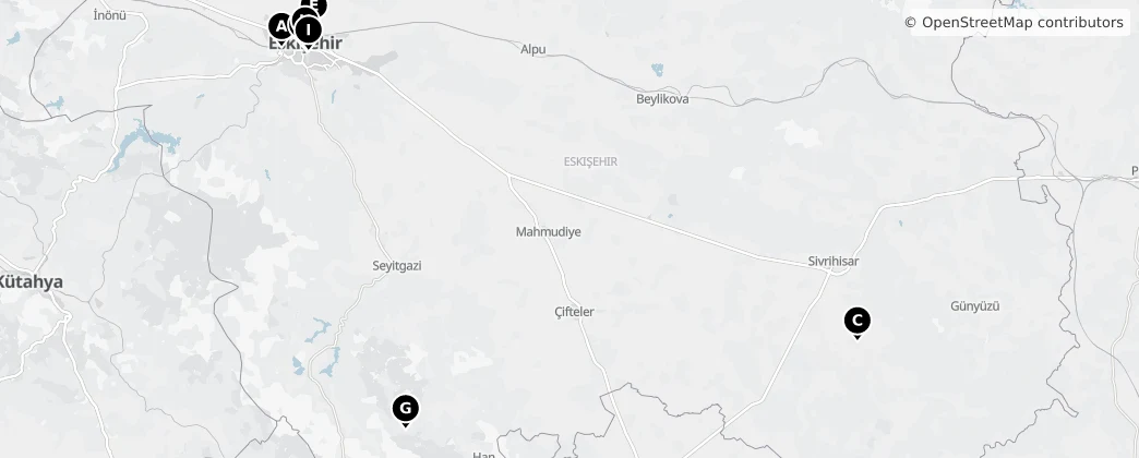 Map of Eskişehir