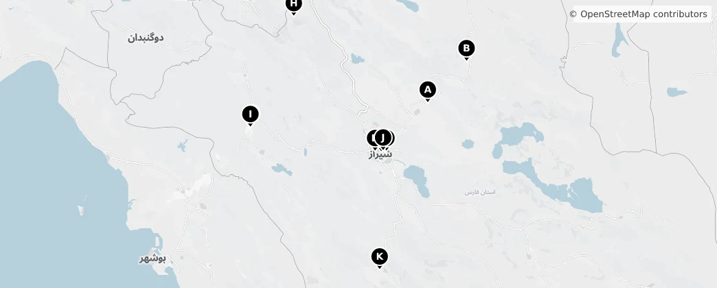 Map of Fars Eyaleti