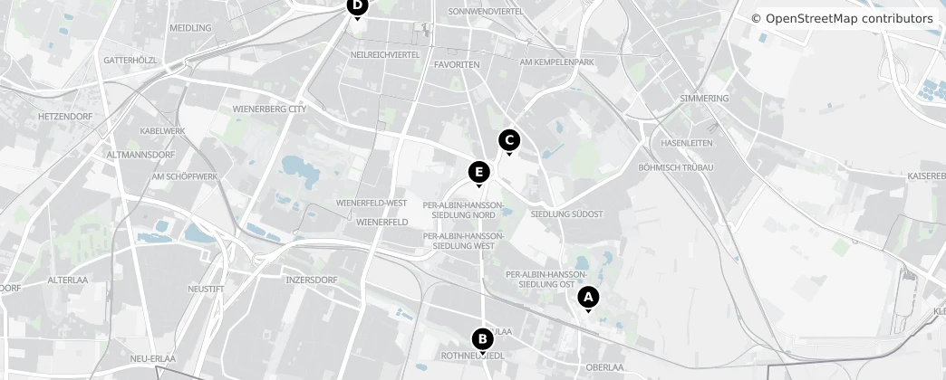 Map of Favoriten