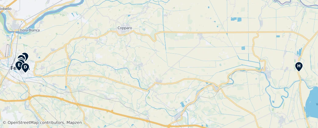 Map of Ferrara