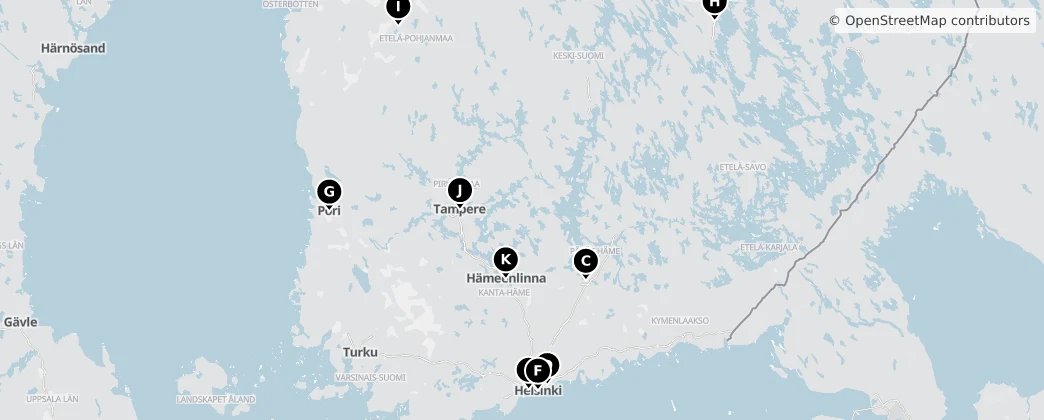 Map of Finlandiya