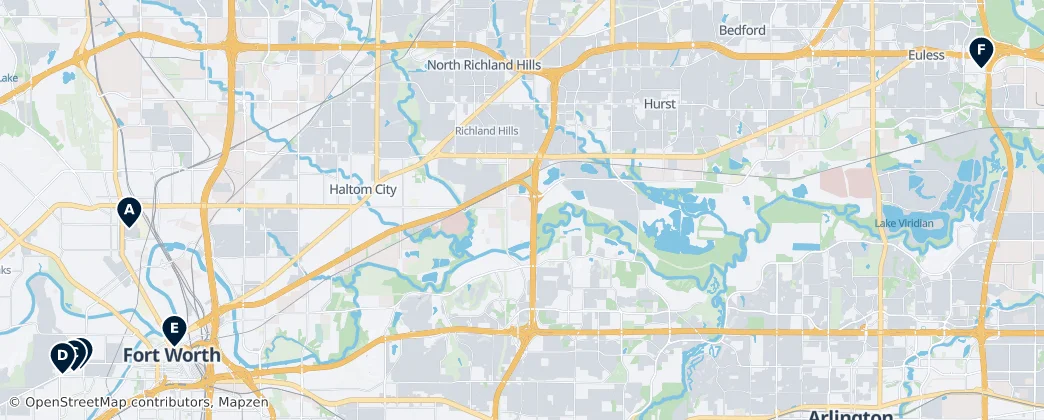 Map of Fort Worth