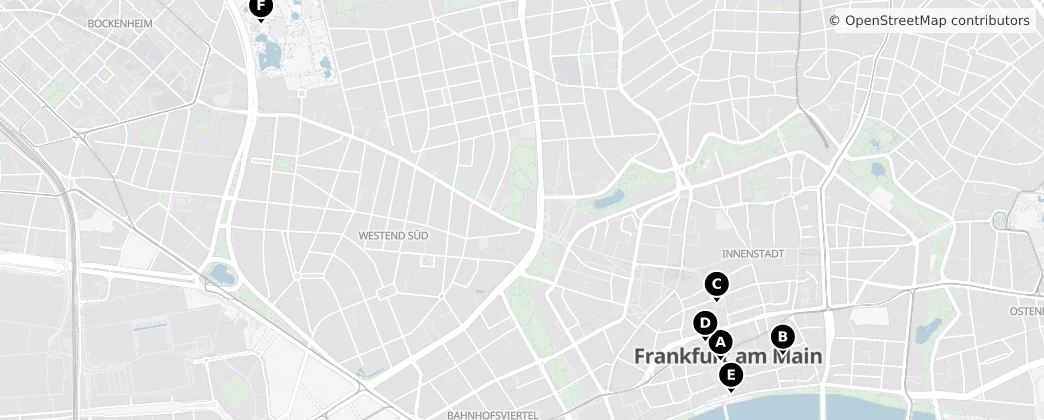 Map of Main üzerindeki Frankfurt