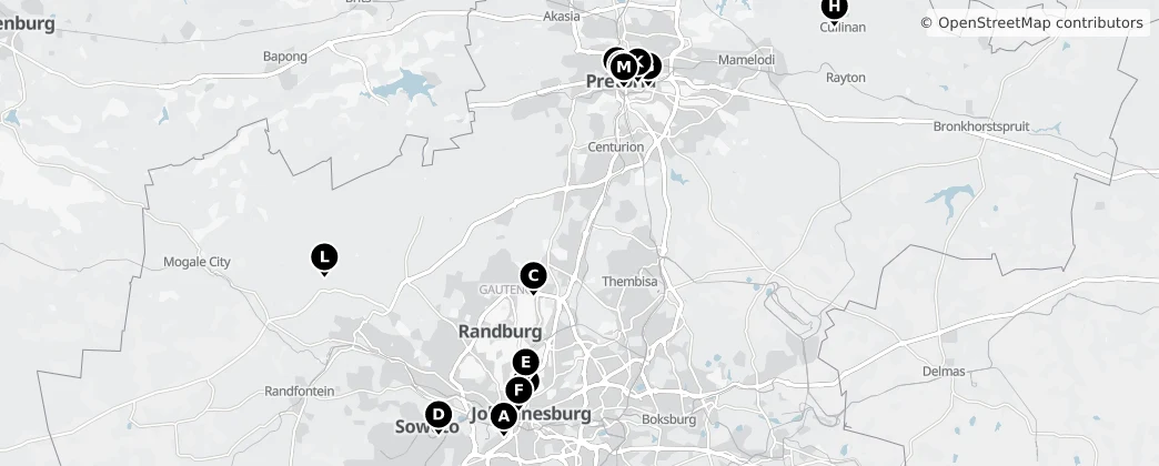 Map of Gauteng