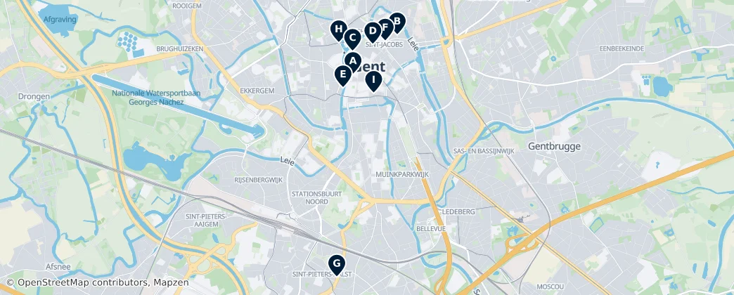 Map of Gent