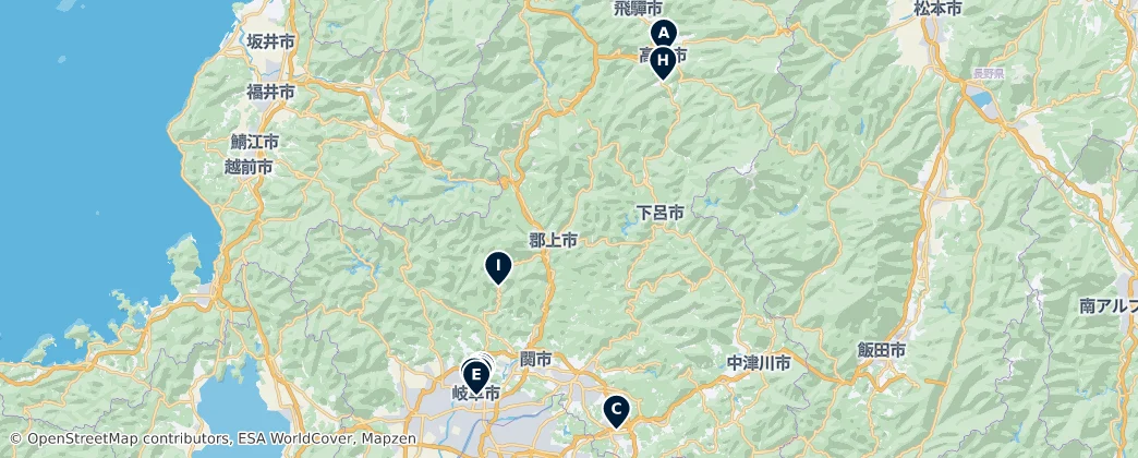 Map of Gifu