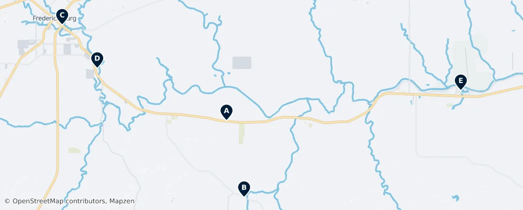 Map of Gillespie County