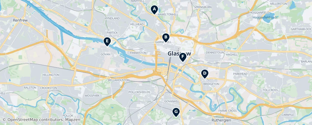Map of Glasgow